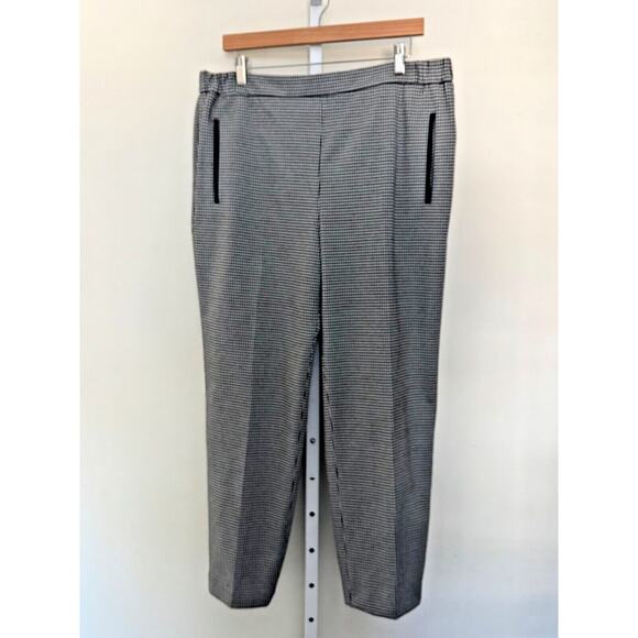 Nine West Pants - Nine West Career Pants Houndstooth Pointe Pant XL Y2k Elastic Waist High Waist